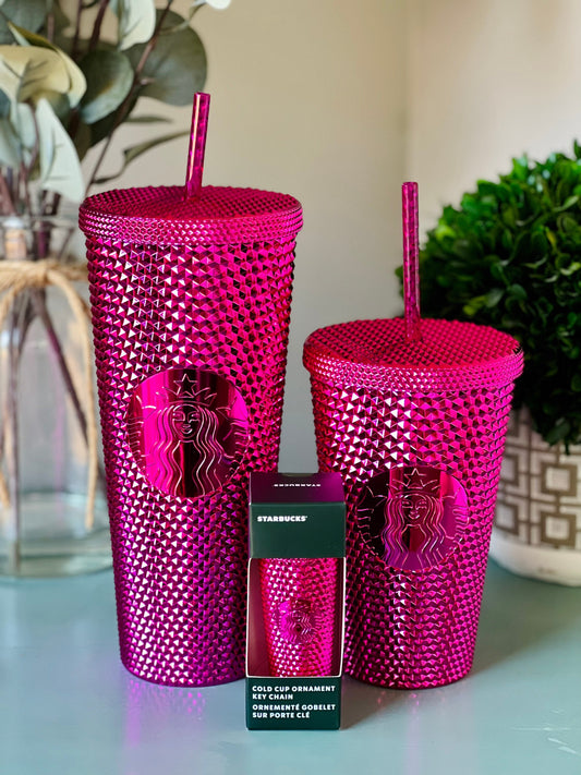 Starbucks Hot Pink Studded Tumbler
